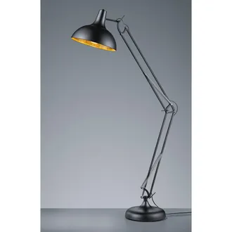 Reality Salvador Piantana Architetto Nera Metallo Nero Interno Oro H.180cm 1 Luce Attacco E27