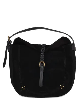 Jerome Dreyfuss Luis braided shoulder bag - women - Calf Suede/Calf Leather/Cotton - One Size - Black