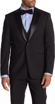 Calvin Klein Main Notch Collar Slim Fit Suit Separate Jacket in Black at Nordstrom Rack, Size 44S Us