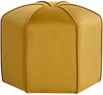 Beliani Pouffe WISHEK Velvet Yellow