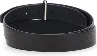 Tom Ford Mens Leather Belt With T Buckle Brown Calf