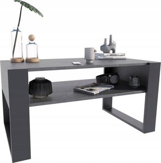 OEM Tavolino Da Caff&egrave; Kaja, Pietra/nero, Per Il Soggiorno Della Stanza Mk