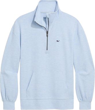 Vineyard Vines Quarter Zip Pullover in Serenity Blue Heather at Nordstrom, Size X-Small