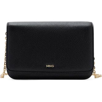 Mango Small Faux Leather Crossbody Bag in Black at Nordstrom