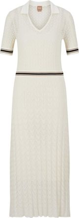 HUGO BOSS Gebreide Boss Faselia Jurk in wit voor dames