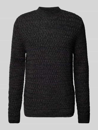 Jack & Jones Strickpullover mit Strukturmuster in Black, Größe XXL