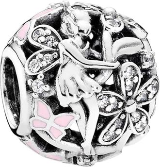 Pandora Charm de Hada y Margarita Brillante - Accessories - Mujer - Gris - ONE SIZE