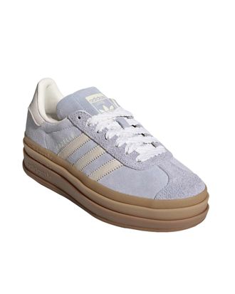 adidas Womens Sneakers Gazelle Bold Crystal Sky Sky-Chalk Pearl-Ice Gold Metallic Trainers Sky/chalk Pearl/ice