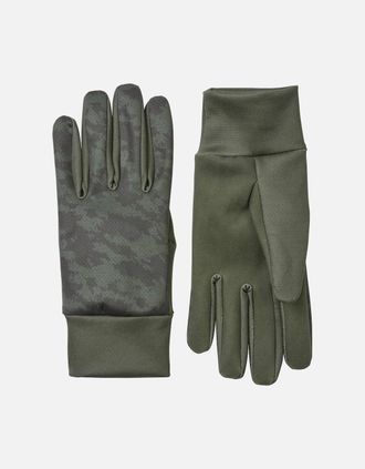 Sealskinz Mens Sealskinz Unisex Ryston Water Repellent Print Nano Fleece Gloves - Green - Size: XL