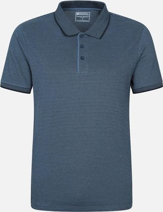 Mountain Warehouse Mens Mountain Warehouse Mens Dawnay Textured Pique Polo Shirt - Navy - Size: 38