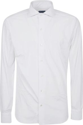 Barba Neck Shirt - Heren - Zakelijke Overhemden - Wit - 3XL - Katoen - Overhemden
