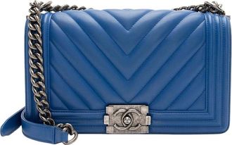 Chanel Chevron Old Medium Boy Bag (Authentic Pre-Loved)