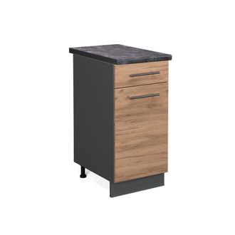 Vicco Mueble Bajo De Cocina Fame-line, Roble Dorado, 40 Cm, Et Antracita