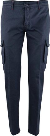 Kiton Cargo Pants - Heren - Slim Fit Broeken - Blauw - W35 - Katoen - Broeken