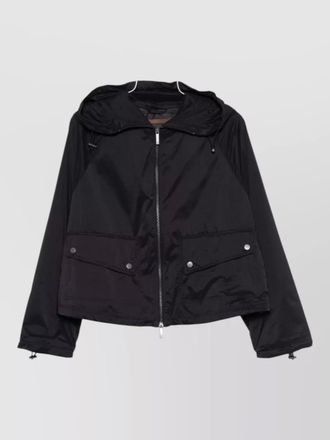 Emporio Armani hooded nylon jacket short length drawstring