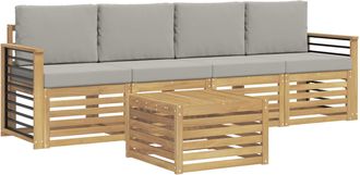 vidaXL Conjunto De Sof&aacute;s De Exterior 5 Uds. Vidaxl