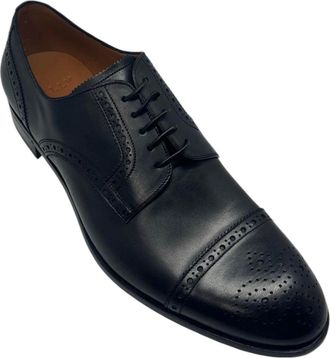 Bally Brooking 6301284 Mens Black Calf Plain Leather Oxford Shoes