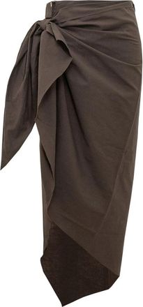 Kate Cate Lange Sarong Rok - Dames - Midirokken - Bruin - XS - Rokken