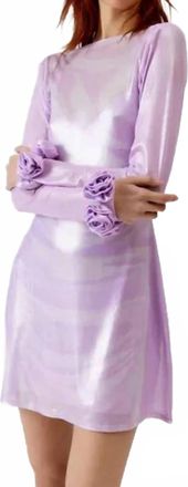 AFRM Shani Rosette Cuff Mini Dress In Purple