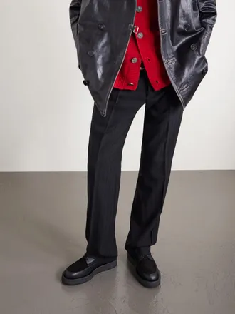 Enfants Riches Deprimes Sleeper Suede-Trimmed Leather Derby Shoes