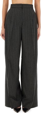 Sportmax Black Loose Stripes Pants
