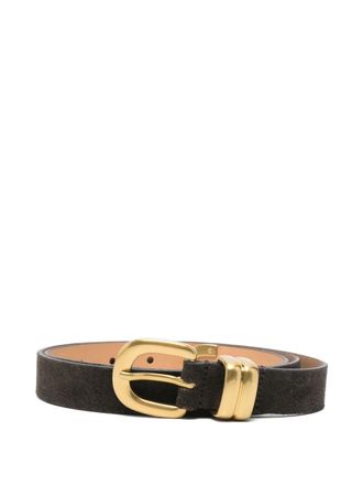 By Malene Birger Zoilo buckled belt - women - Calf Suede/Brass - One Size - Brown