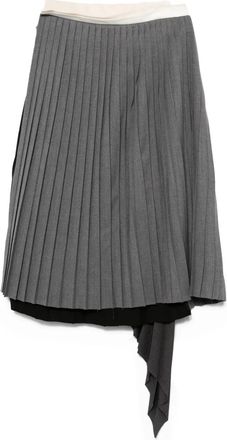 Federico Cina Gonna plissettata asimmetrica - Nero