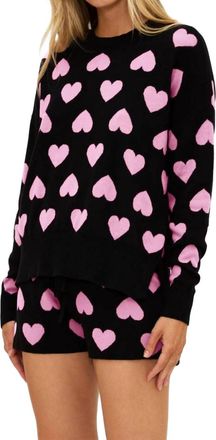 Beach Riot Balboa Short In Black/pink Valentine