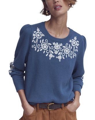Boden Davina Puff Sleeve Wool-Blend Jumper