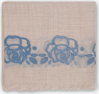 Gaynor Rechteckiger bestickter Stola Norina