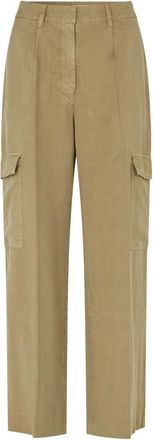 Sams&oslash;e & Sams&oslash;e Straight Trousers, female, Brown, XL, High-Waisted Cargo Trousers