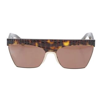 Alaia Occhiali da sole geometrici - - Accessories - Donna - Marrone - ONE SIZE