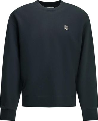 Maison Kitsun&eacute; Sudadera Fox Head - Sweatshirts & Hoodies - Hombre - Azul - L