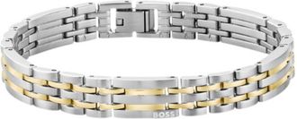 BOSS Two-tone cuff with multi-link design