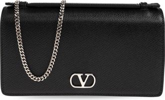 Valentino Garavani VLogo Signature Portemonnee aan ketting - Dames - Portefeuilles - Zwart - ONE Size - Leer - Accessoires