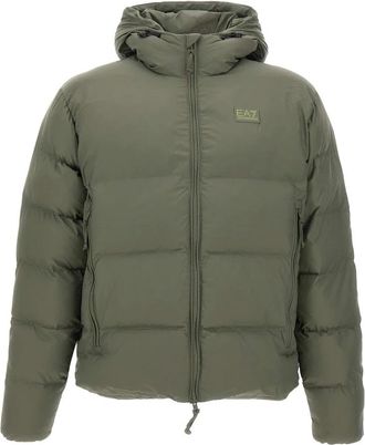 Emporio Armani Mountain M Polar Jacket - Heren - Winterjassen - Groen - XL - Leer - Jassen
