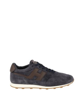 Hogan Grey H699 Suede Low-Top Sneakers