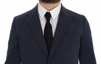 Dolce & Gabbana Blue Cotton Stretch Casual Mens Blazer