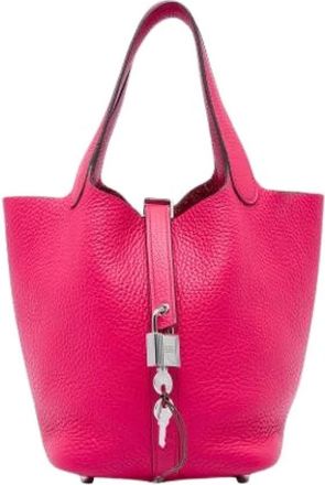 Herm&egrave;s Pre-owned Picotin Lock 18 - Pre-owned - Mujer - Rosa - ONE SIZE