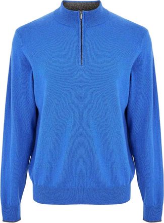 Callaway Heren Gebreide Trechterhals Sweater Top (Lapis Blauw)
