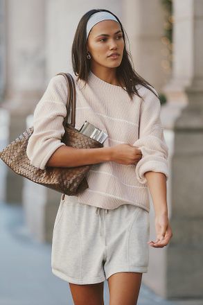 Varley Meryl Crew-Neck Ribbed Sweater