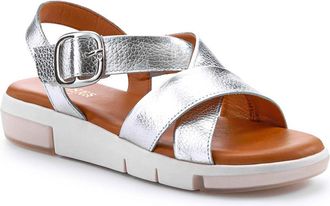 Jones Bootmaker Womens Ilaria Casual Leather Sandals - Silver - Size UK 4