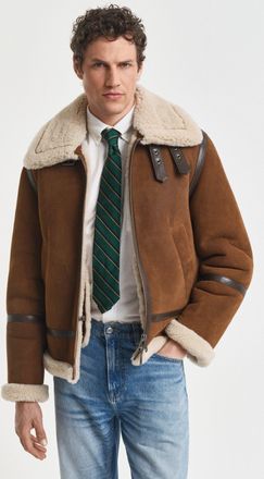 GANT Men Shearling Jacket (XXXL) MAHOGANY BROWN