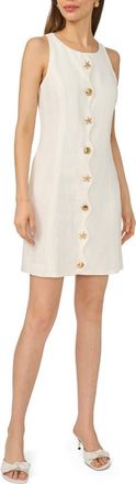 Halogen Shell Button Front A-Line Dress in Bright White at Nordstrom Rack, Size Large