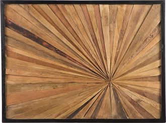 Beliani Beliani - Decoraci&oacute;n De Pared Arte De Madera Colgante Estilo R&uacute;stico Reciclado Merida