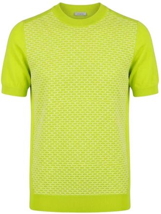 Malo Jersey de cuello redondo de manga corta - Knitwear - Hombre - Amarillo - 3XL