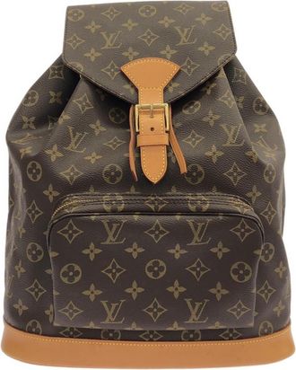 Louis Vuitton Brown Coated Canvas Backpack (Pre-Owned)
