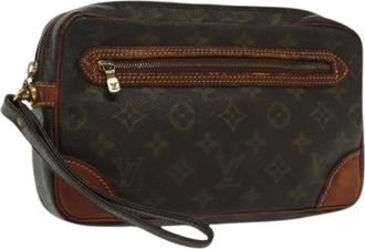 Louis Vuitton Pre-owned Tela clutches - - Pre-owned - Donna - Marrone - ONE SIZE