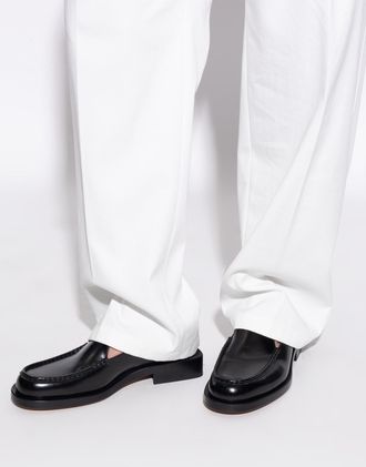 Jacquemus Leather Loafers, Mens, Black