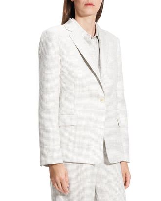 Theory Slim Fit Linen-Blend Blazer